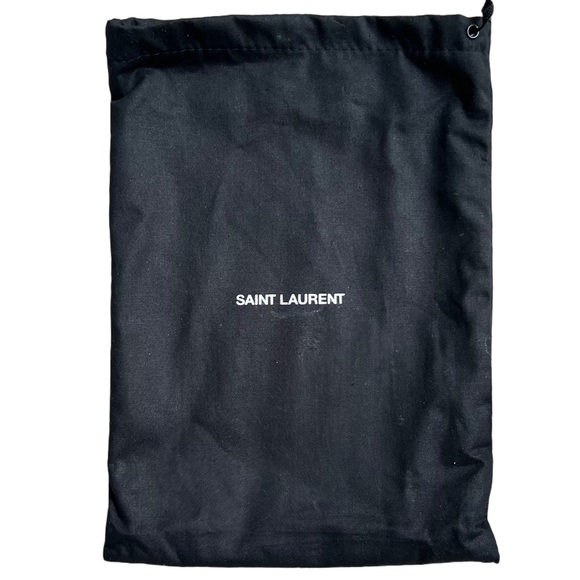 YSL / SAINT LAURENT BLACK CLASSIC CASSANDRE WALLET ON CHAIN IN GRAINED LEATHER - Picture 3 of 16